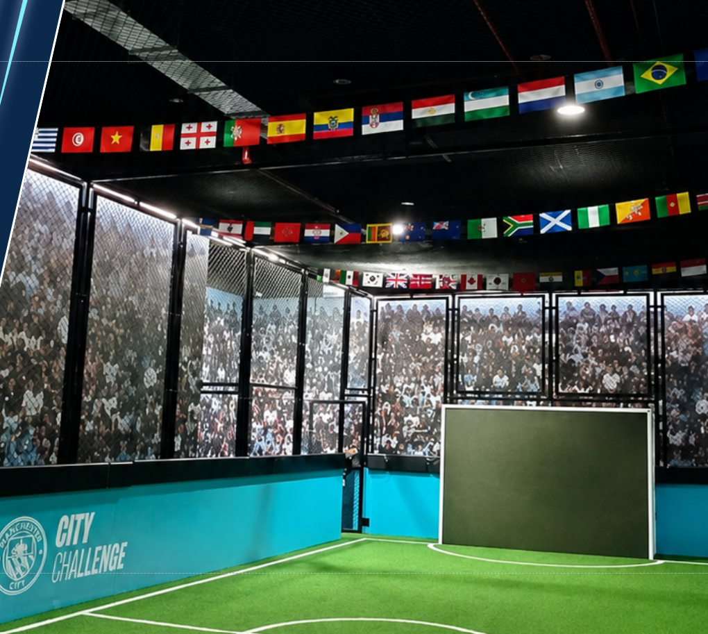 Manchester City Challenge installation at Yas Mall